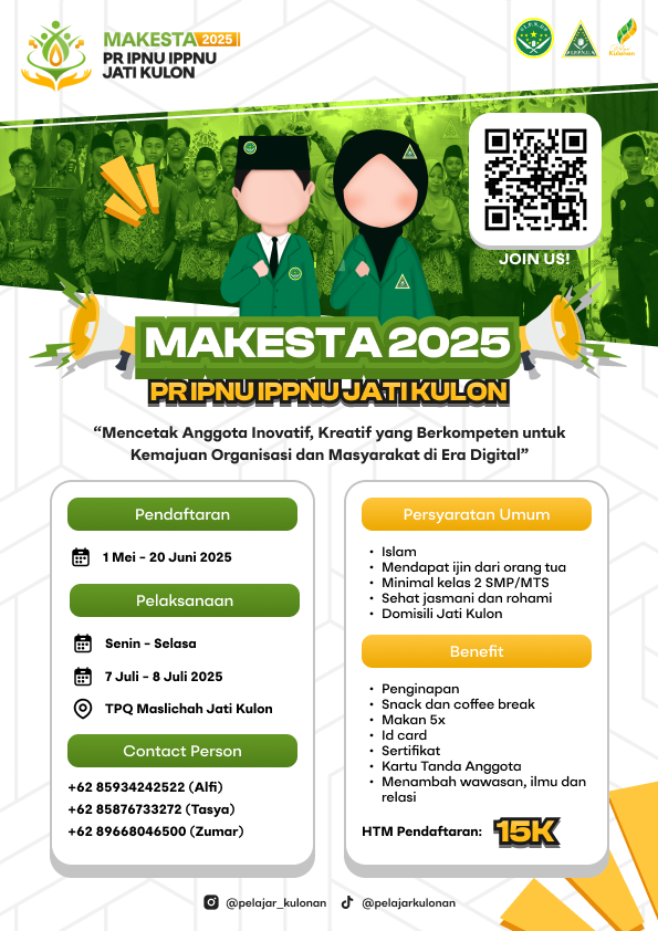 Pamflet Makesta PR IPNU IPPNU Jati Kulon 2025